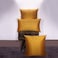 BYFT Orchard Cushion Cover 16 x 16 inch (Zig Zag Design - Yellow) 40 x 40 cm Luxury Decorative Cushion Cover for Sofa, Bed &amp; Living Room- Set of 2 with inserts