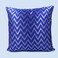 BYFT Orchard Cushion Cover 18 x 18 inch (Zig Zag Design - Royal Blue) 45 x 45 cm Luxury Decorative Cushion Cover for Sofa, Bed &amp; Living Room- Set of 2 with inserts