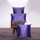 BYFT Orchard Cushion Cover 12 x 20 inch (Zig Zag Design - Royal Blue) 30 x 50 cm Luxury Decorative Cushion Cover for Sofa, Bed &amp; Living Room- Set of 2 with inserts