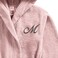 Daffodil Monogrammed Kids Bathrobe (108x104 Cm) 6 Year 400 Gsm Baby Pink Hooded Terry Cotton Set of 01 - Letter "M