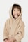 Daffodil Monogrammed Kids Bathrobe (120x124 Cm) 10 Year 400 Gsm Beige Hooded Terry Cotton Set of 01 - Letter &quot;V