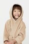 Daffodil Monogrammed Kids Bathrobe (125x133 Cm) 12 Year 400 Gsm Beige Hooded Terry Cotton Set of 01 - Letter "K