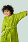 Daffodil Monogrammed Kids Bathrobe (108x104 Cm) 6 Year 400 Gsm Green Hooded Terry Cotton Set of 01 - Letter &quot;C