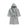 Daffodil Monogrammed Kids Bathrobe (112x113 Cm) 8 Year 400 Gsm Grey Hooded Terry Cotton Set of 01 - Letter "K