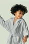 Daffodil Monogrammed Kids Bathrobe (112x113 Cm) 8 Year 400 Gsm Grey Hooded Terry Cotton Set of 01 - Letter "L