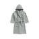 Daffodil Monogrammed Kids Bathrobe (112x113 Cm) 8 Year 400 Gsm Grey Hooded Terry Cotton Set of 01 - Letter "S