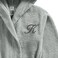 Daffodil Monogrammed Kids Bathrobe (120x124 Cm) 10 Year 400 Gsm Grey Hooded Terry Cotton Set of 01 - Letter "K