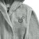 Daffodil Monogrammed Kids Bathrobe (125x133 Cm) 12 Year 400 Gsm Grey Hooded Terry Cotton Set of 01 - Letter "S