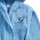 Daffodil Monogrammed Kids Bathrobe (120x124 Cm) 10 Year 400 Gsm Light Blue Hooded Terry Cotton Set of 01 - Letter "F