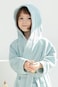 Daffodil Monogrammed Kids Bathrobe (120x124 Cm) 10 Year 400 Gsm Light Blue Hooded Terry Cotton Set of 01 - Letter "L