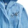 Daffodil Monogrammed Kids Bathrobe (120x124 Cm) 10 Year 400 Gsm Light Blue Hooded Terry Cotton Set of 01 - Letter "M