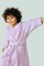 Daffodil Monogrammed Kids Bathrobe (112x113 Cm) 8 Year 400 Gsm Lilac Hooded Terry Cotton Set of 01 - Letter &quot;I
