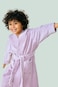 Daffodil Monogrammed Kids Bathrobe (112x113 Cm) 8 Year 400 Gsm Lilac Hooded Terry Cotton Set of 01 - Letter "P