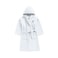 Daffodil Monogrammed Kids Bathrobe (108x104 Cm) 6 YEAR 400 Gsm White Hooded Terry Cotton Set of 01 - Letter "I