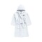 Daffodil Monogrammed Kids Bathrobe (108x104 Cm) 6 YEAR 400 Gsm White Hooded Terry Cotton Set of 01 - Letter &quot;W