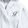 Daffodil Monogrammed Kids Bathrobe (112x113 Cm) 8 YEAR 400 Gsm White Hooded Terry Cotton Set of 01 - Letter "F