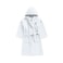 Daffodil Monogrammed Kids Bathrobe (112x113 Cm) 8 YEAR 400 Gsm White Hooded Terry Cotton Set of 01 - Letter "S