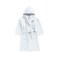 Daffodil Monogrammed Kids Bathrobe (112x113 Cm) 8 YEAR 400 Gsm White Hooded Terry Cotton Set of 01 - Letter "T