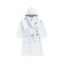 Daffodil Monogrammed Kids Bathrobe (120x124 Cm) 10 YEAR 400 Gsm White Hooded Terry Cotton Set of 01 - Letter "I