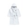 Daffodil Monogrammed Kids Bathrobe (125x133 Cm) 12 YEAR 400 Gsm White Hooded Terry Cotton Set of 01 - Letter "F