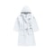 Daffodil Monogrammed Kids Bathrobe (125x133 Cm) 12 YEAR 400 Gsm White Hooded Terry Cotton Set of 01 - Letter "H