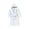 Daffodil Monogrammed Kids Bathrobe (125x133 Cm) 12 YEAR 400 Gsm White Hooded Terry Cotton Set of 01 - Letter "O