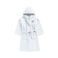 Daffodil Monogrammed Kids Bathrobe (125x133 Cm) 12 YEAR 400 Gsm White Hooded Terry Cotton Set of 01 - Letter "W