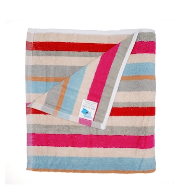 BYFT Home Bath Towel White Stripe 70 x 140 Cm 100% Cotton 550 Gsm Set of 01
