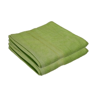 BYFT Home Bath Towel Green 70 x 140 Cm 100% Cotton 550 Gsm Set of 02
