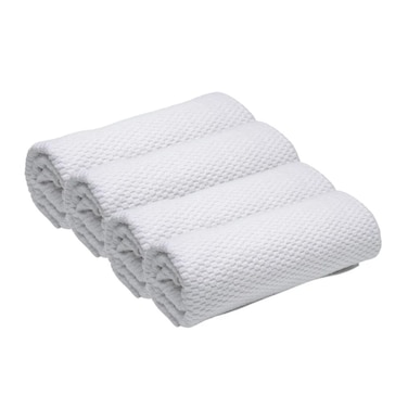 BYFT Home Bath Towel White 70 x 140 Cm 100% Cotton 650 Gsm Set of 04