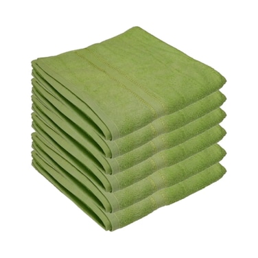 BYFT Home Bath Towel Green 70 x 140 Cm 100% Cotton 550 Gsm Set of 06