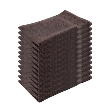 BYFT Home Hand Towel Grey 40 x 70 Cm 100% Cotton 500 Gsm Set of 12