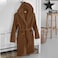 BYFT Daffodil Kids Bathrobe 105 x 125 Cm 12 Year 450 Gsm Toffee Hooded 100% Terry Cotton Set of 01