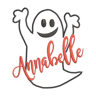 BYFT Iris Embroidered For You Bath Towel 70 x 140 Cm 600 Gsm White 100% Cotton Halloween Ghost Anabelle Set of 01
