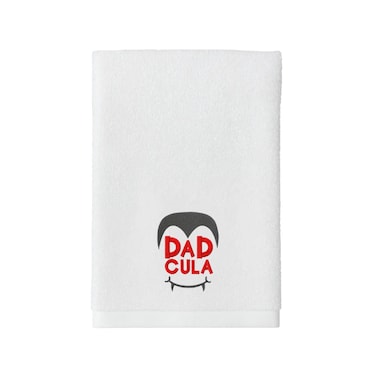 BYFT Iris Embroidered For You Bath Towel 70 x 140 Cm 600 Gsm White 100% Cotton Halloween Dadcula Set of 01