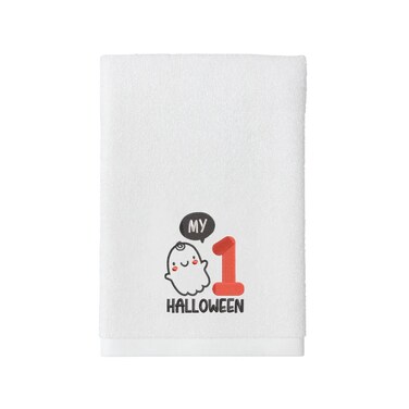 BYFT Iris Embroidered For You Bath Towel 70 x 140 Cm 600 Gsm White 100% Cotton My 1st Halloween Set of 01