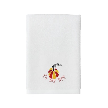 BYFT Iris Embroidered For You Hand Towel 50 x 80 Cm 600 Gsm White 100% Cotton Halloween To My BFF Set of 01