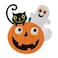 BYFT Iris Embroidered For You Hand Towel 50 x 80 Cm 600 Gsm White 100% Cotton Halloween Pumkin, Cat &amp; Ghost Set of 01