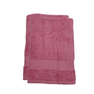 BYFT Home Essence (Pink) Premium Bath Towel (70 x 140 Cm - Set of 02) 100% Cotton Highly Absorbent, Hotel Quality Bath linen 550 Gsm