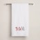 BYFT Iris Christmas Embroidered 70 x 140 Cm White Bath Towel - "Believe Christmas Ornaments" Design 100% Cotton - Premium Holiday Collection