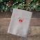 BYFT Iris Christmas Embroidered 50 x 80 Cm White Hand Towel - "Christmas Candy Canes with Bow" Design 100% Cotton - Premium Holiday Collection