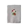 BYFT Iris Christmas Embroidered 50 x 80 Cm White Hand Towel - "Christmas Mouse in Wreath" Design 100% Cotton - Premium Holiday Collection