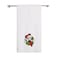 BYFT Iris Christmas Embroidered 70 x 140 Cm White Bath Towel - "Christmas Mouse in Wreath" Design 100% Cotton - Premium Holiday Collection