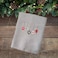 BYFT Iris Christmas Embroidered 50 x 80 Cm White Hand Towel - "Christmas Ornament Set" Design 100% Cotton - Premium Holiday Collection