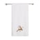 BYFT Iris Christmas Embroidered 70 x 140 Cm White Bath Towel - "Leaping Reindeer with Snowflakes" Design 100% Cotton - Premium Holiday Collection
