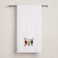 BYFT Iris Christmas Embroidered 70 x 140 Cm White Bath Towel - "Lets Get Lit Christmas Lights" Design 100% Cotton - Premium Holiday Collection
