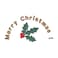BYFT Iris Christmas Embroidered 70 x 140 Cm White Bath Towel - "Merry Christmas Holly Wreath Arc" Design 100% Cotton - Premium Holiday Collection