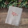 BYFT Iris Christmas Embroidered 50 x 80 Cm White Hand Towel - "Merry Christmas with Snowflakes" Design 100% Cotton - Premium Holiday Collection