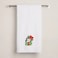 BYFT Iris Christmas Embroidered 70 x 140 Cm White Bath Towel - "Penguin Gift Box" Design 100% Cotton - Premium Holiday Collection