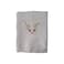 BYFT Iris Christmas Embroidered 50 x 80 Cm White Hand Towel - "Reindeer Face" Design 100% Cotton - Premium Holiday Collection